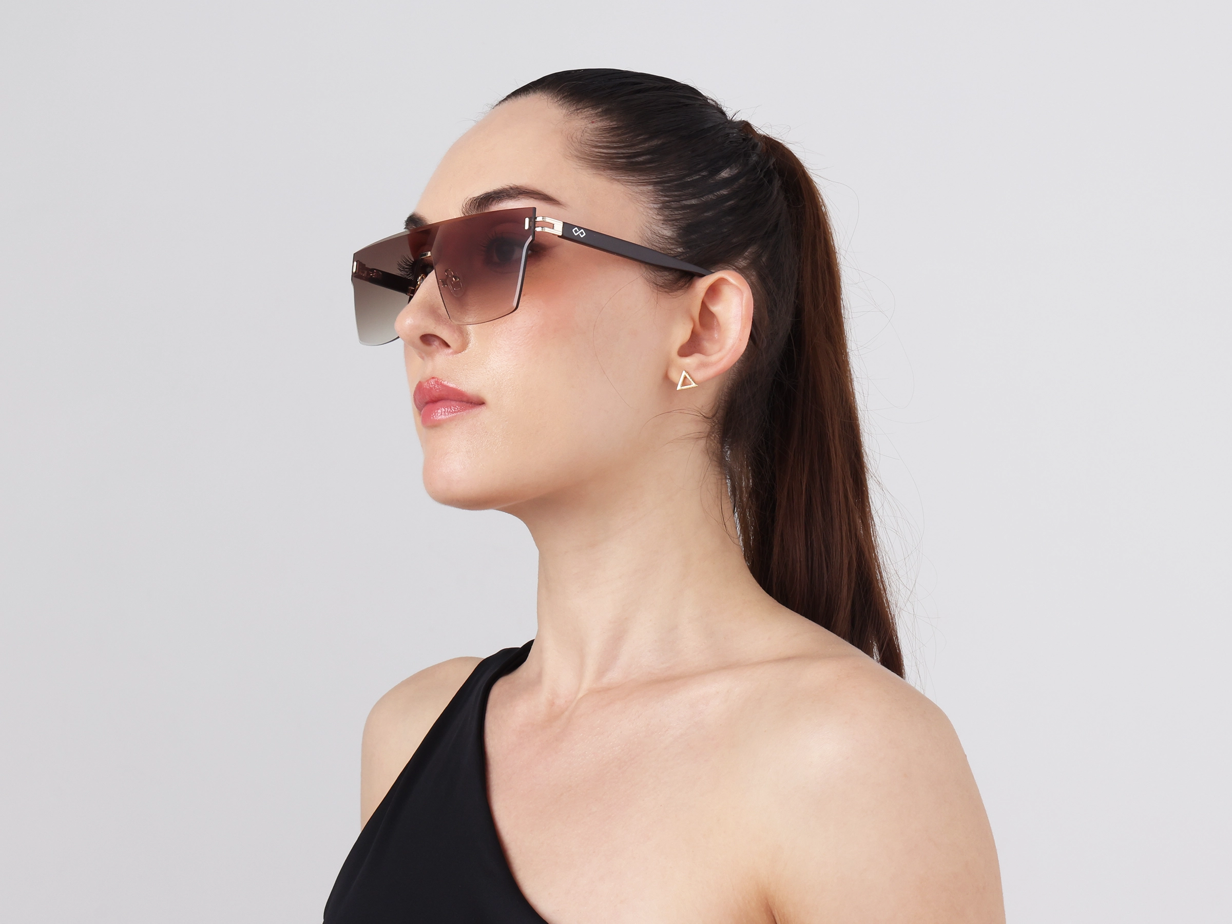 Square Brown Gradient Tint Sunglasses