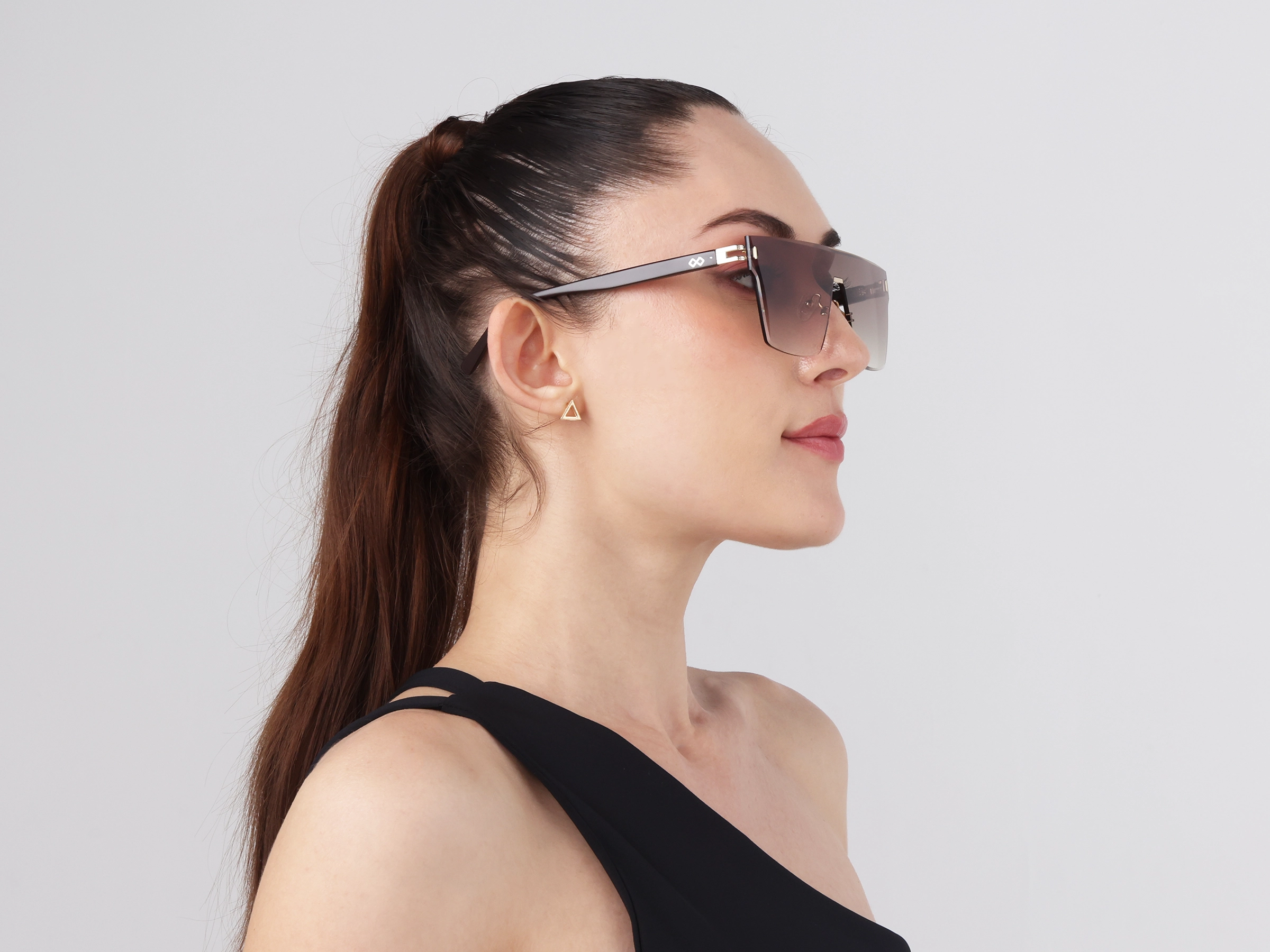 Square Brown Gradient Tint Sunglasses