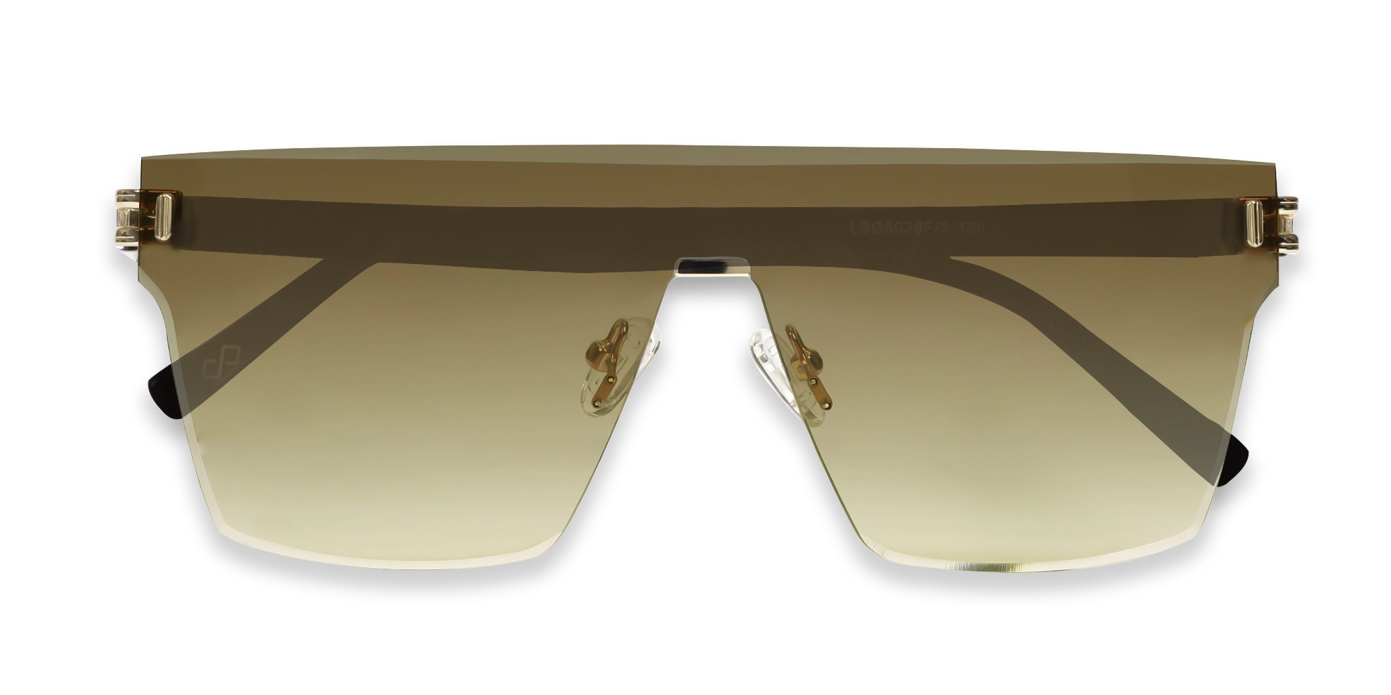 Square Brown Gradient Tint Sunglasses-6