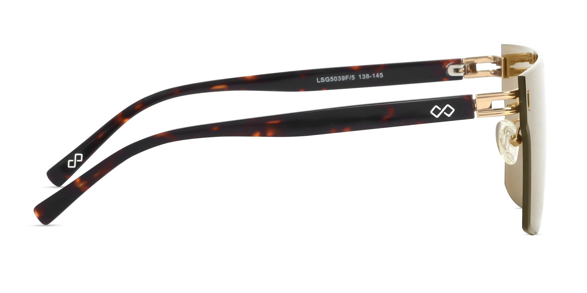 Gold & Brown Square Frame Sunglasses-4