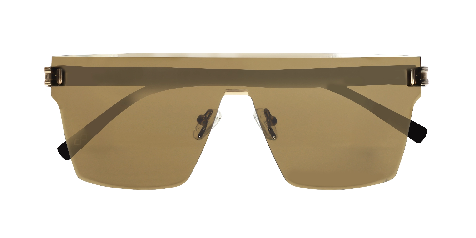 Gold & Brown Square Frame Sunglasses-6