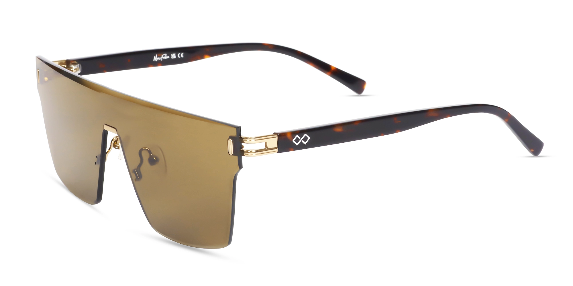 Gold & Brown Square Frame Sunglasses-3 Gold & Brown Square Frame Sunglasses-3