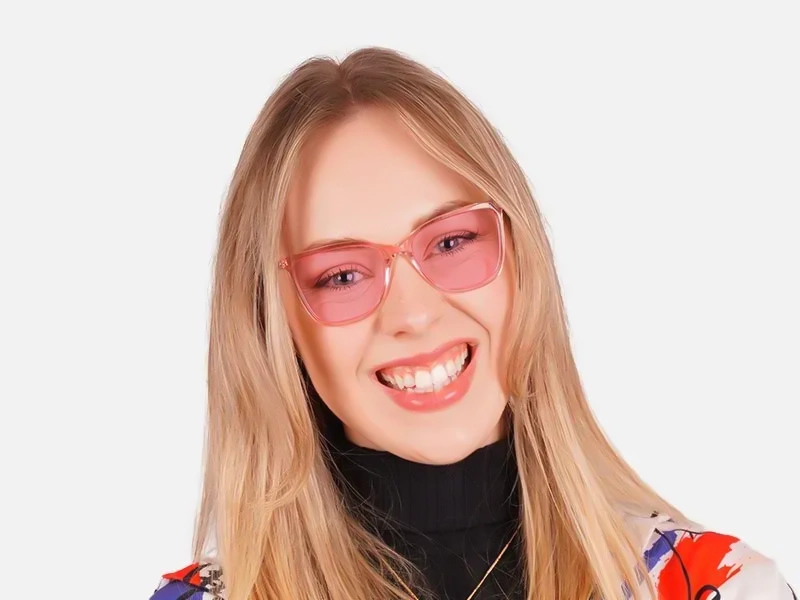 Clear Pink Sunglasses