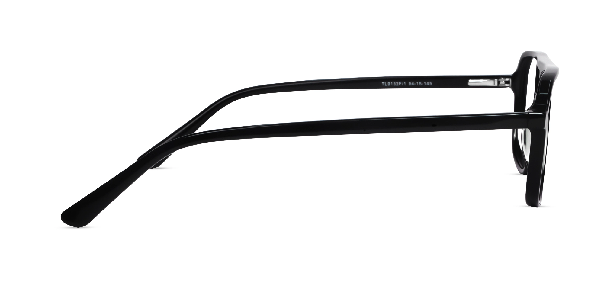 Black Square Pilot Double Bridge Glasses-4