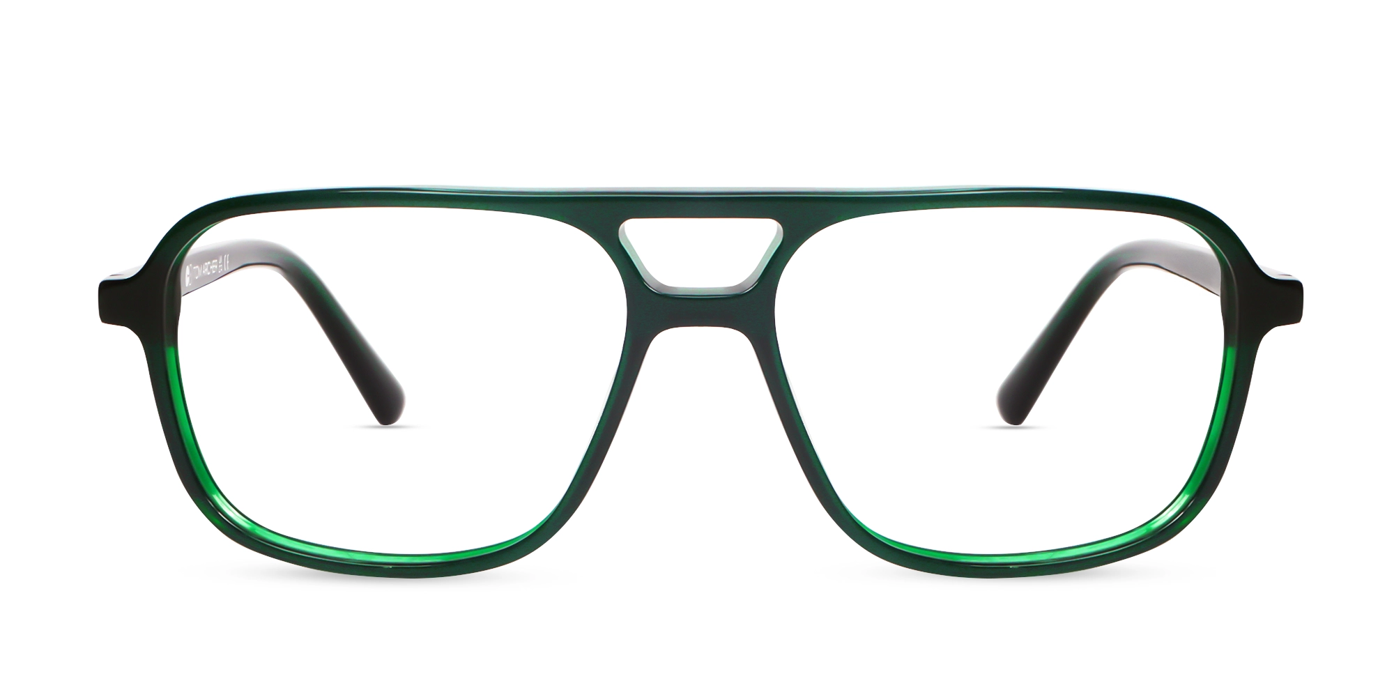 Emerald Green Acetate Double Bridge Glasses-1 Emerald Green Acetate Double Bridge Glasses-1