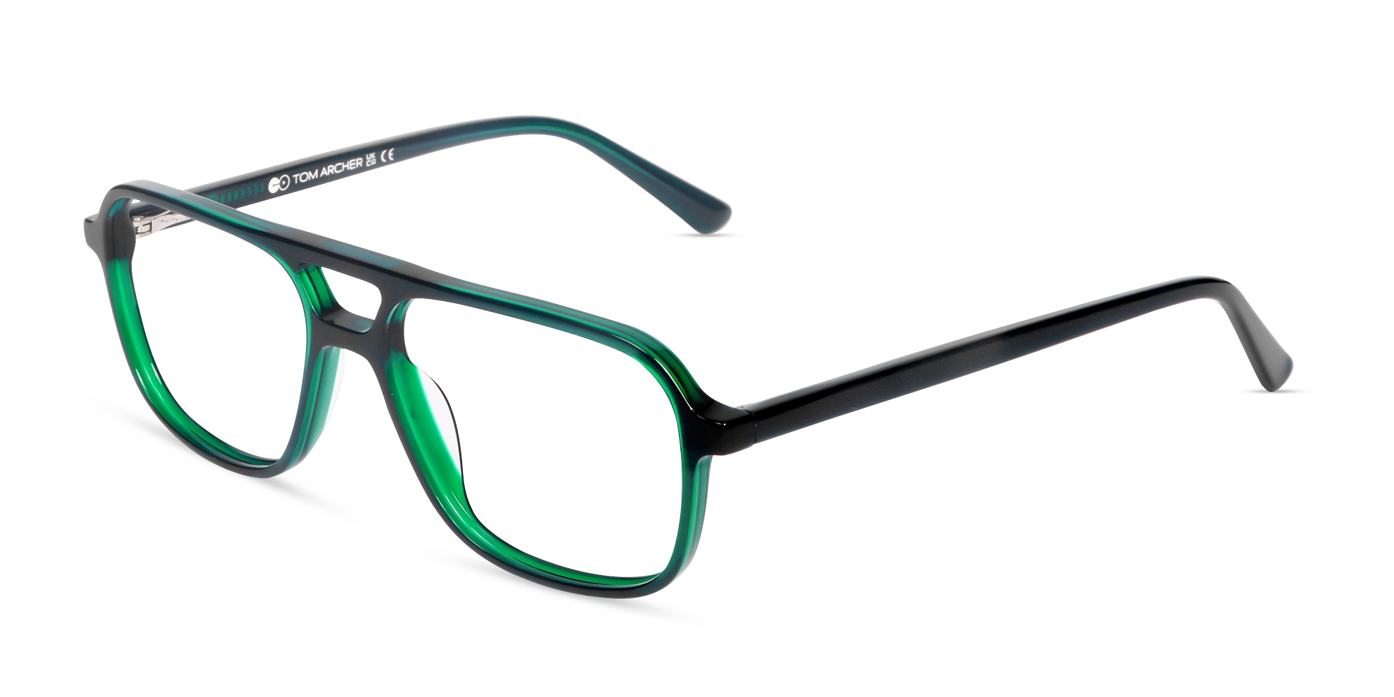 Emerald Green Acetate Double Bridge Glasses-3 Emerald Green Acetate Double Bridge Glasses-3