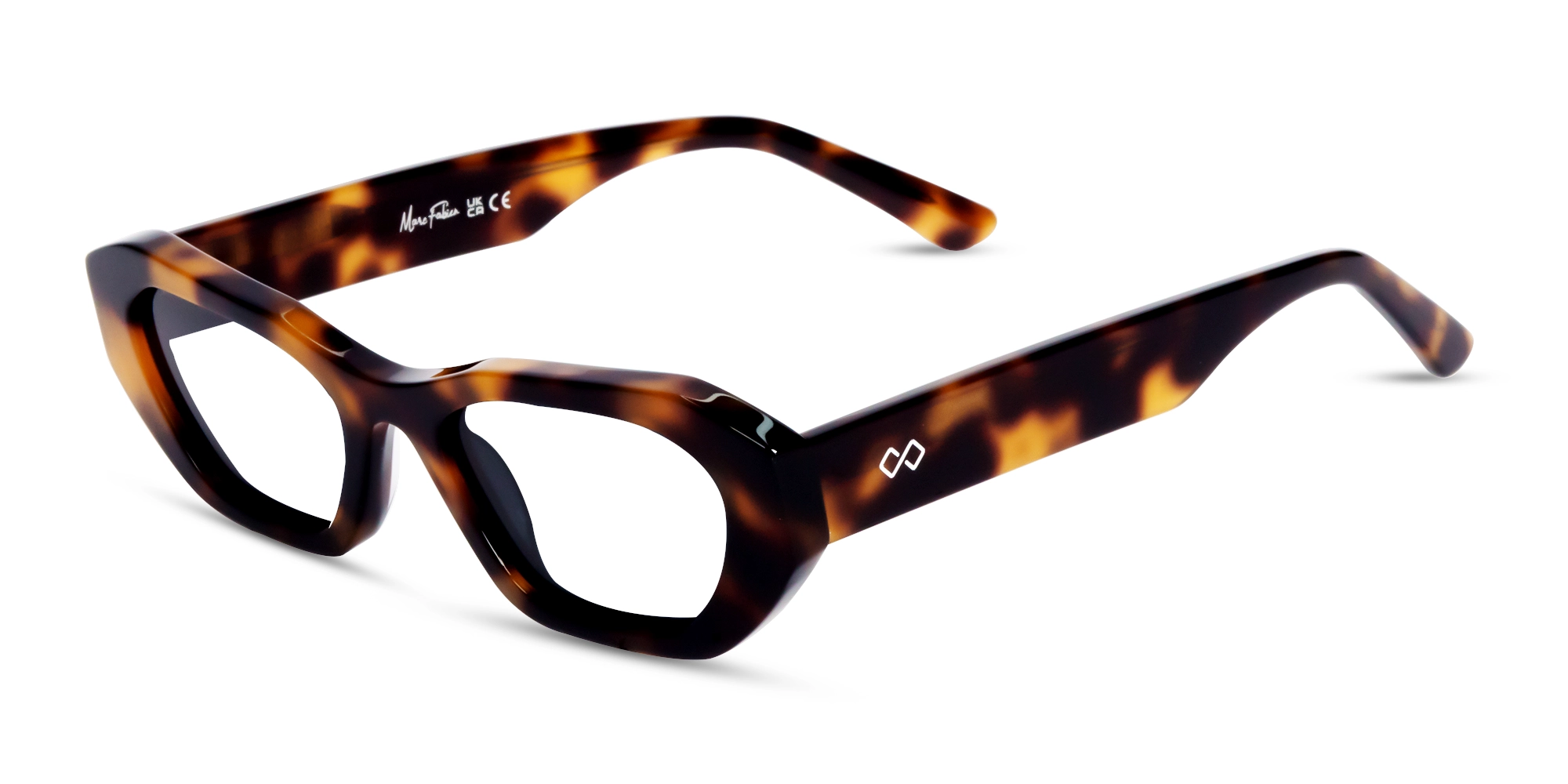 Honey Tortoise Rectangle Geometric Glasses