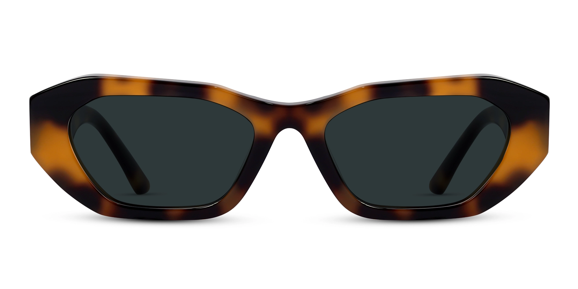 Rectangle Geometric Dark Grey Tint Sunglasses