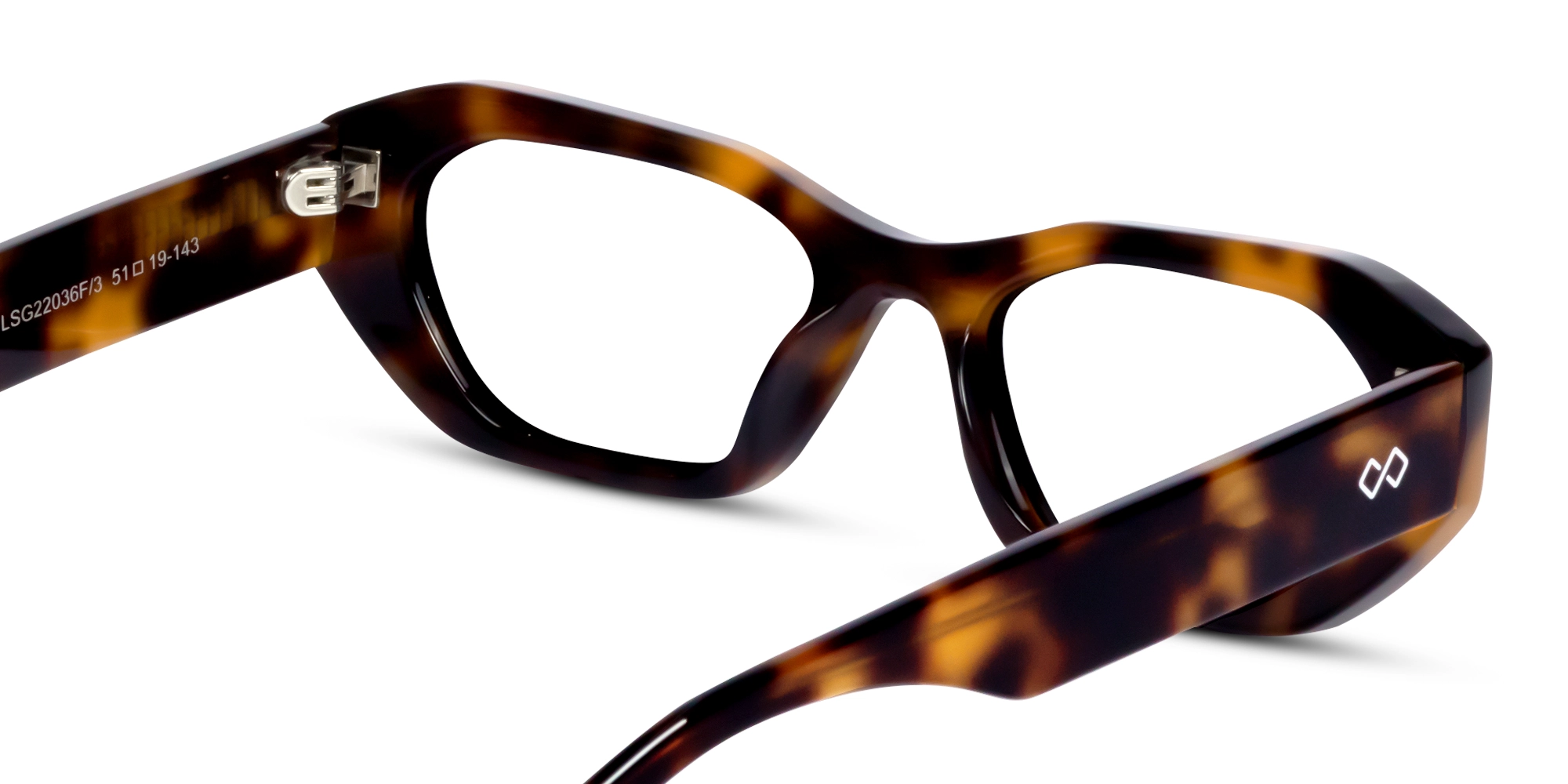 Honey Tortoise Rectangle Geometric Glasses
