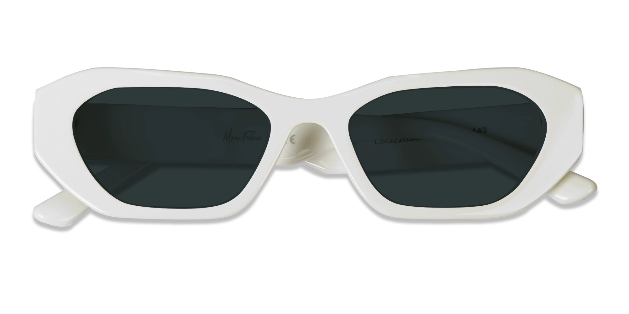 Rectangle Geometric Grey Tint Polarised Sunglasses