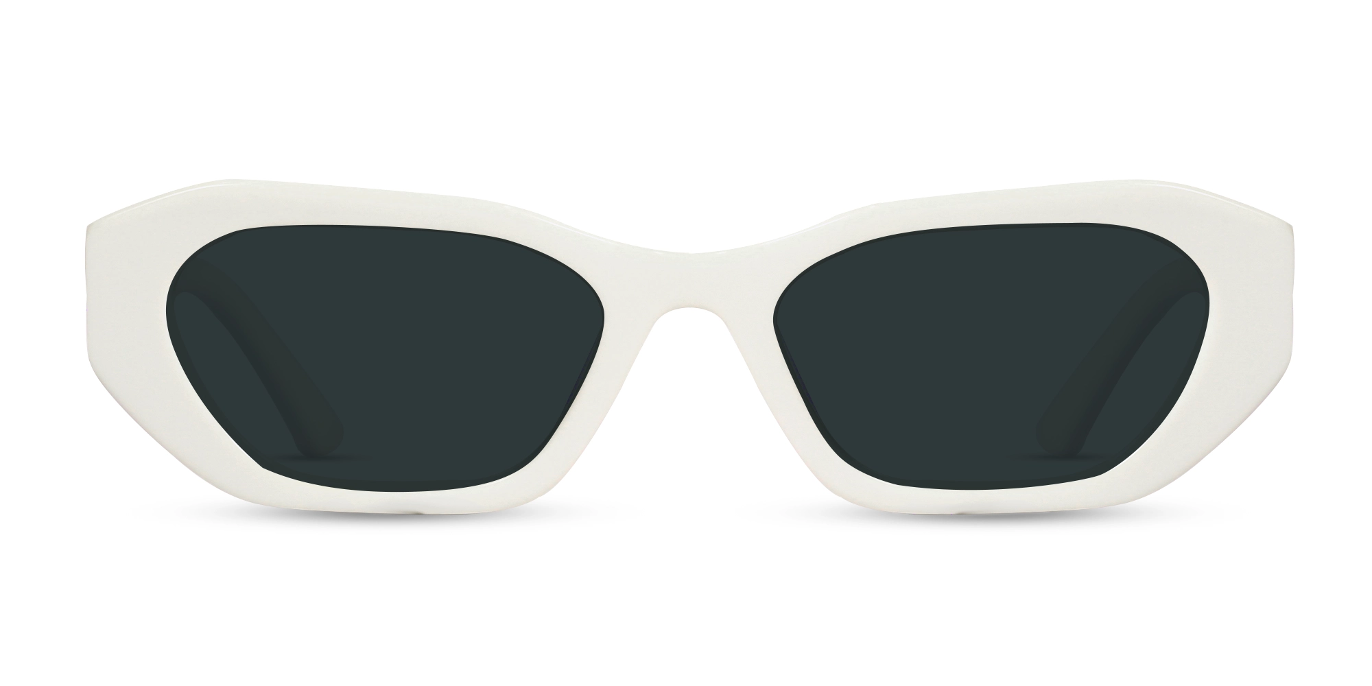 Rectangle Geometric Grey Tint Polarised Sunglasses
