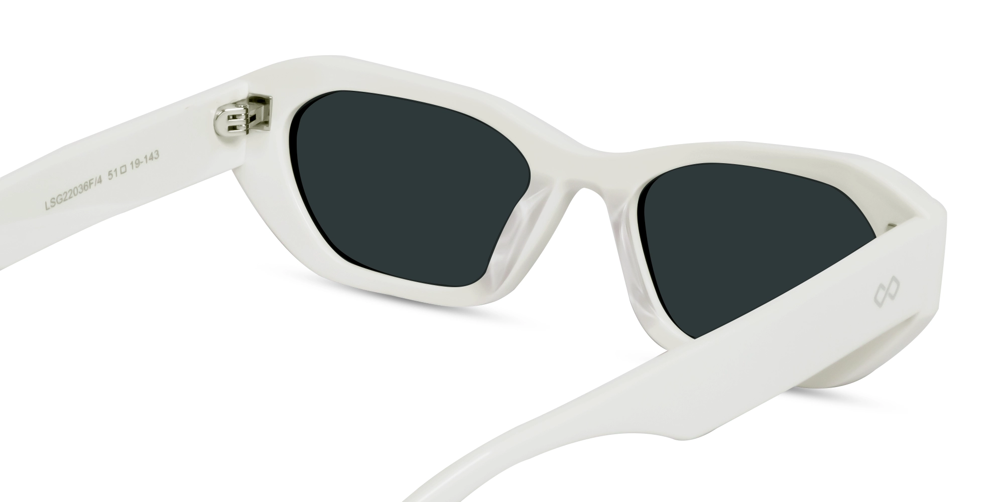 Rectangle Geometric Grey Tint Polarised Sunglasses