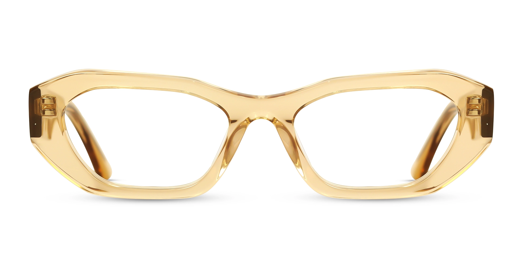 Water Gold Full-Rim Rectangle Geometric Glasses