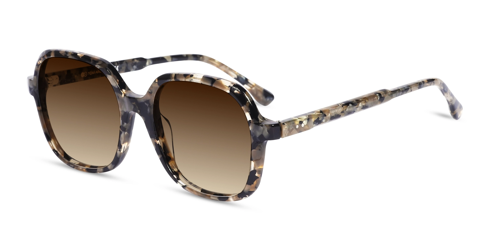 Brown Gradient Tinted Square Sunglasses