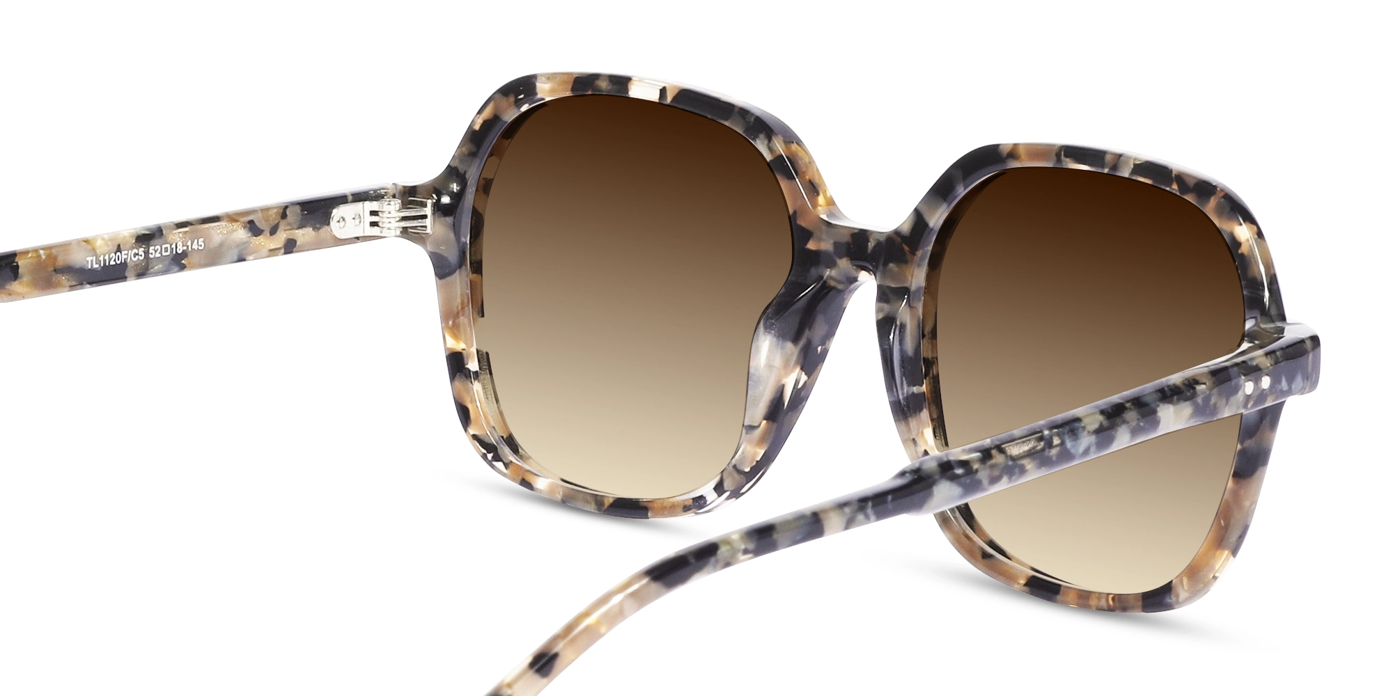 Brown Gradient Tinted Square Sunglasses
