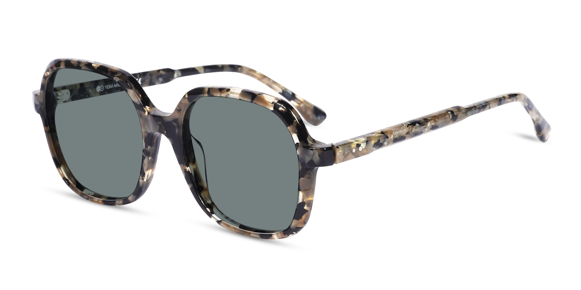 Dark Grey Tinted Square Full Rim Sunglasses Dark Grey Tinted Square Full Rim Sunglasses
