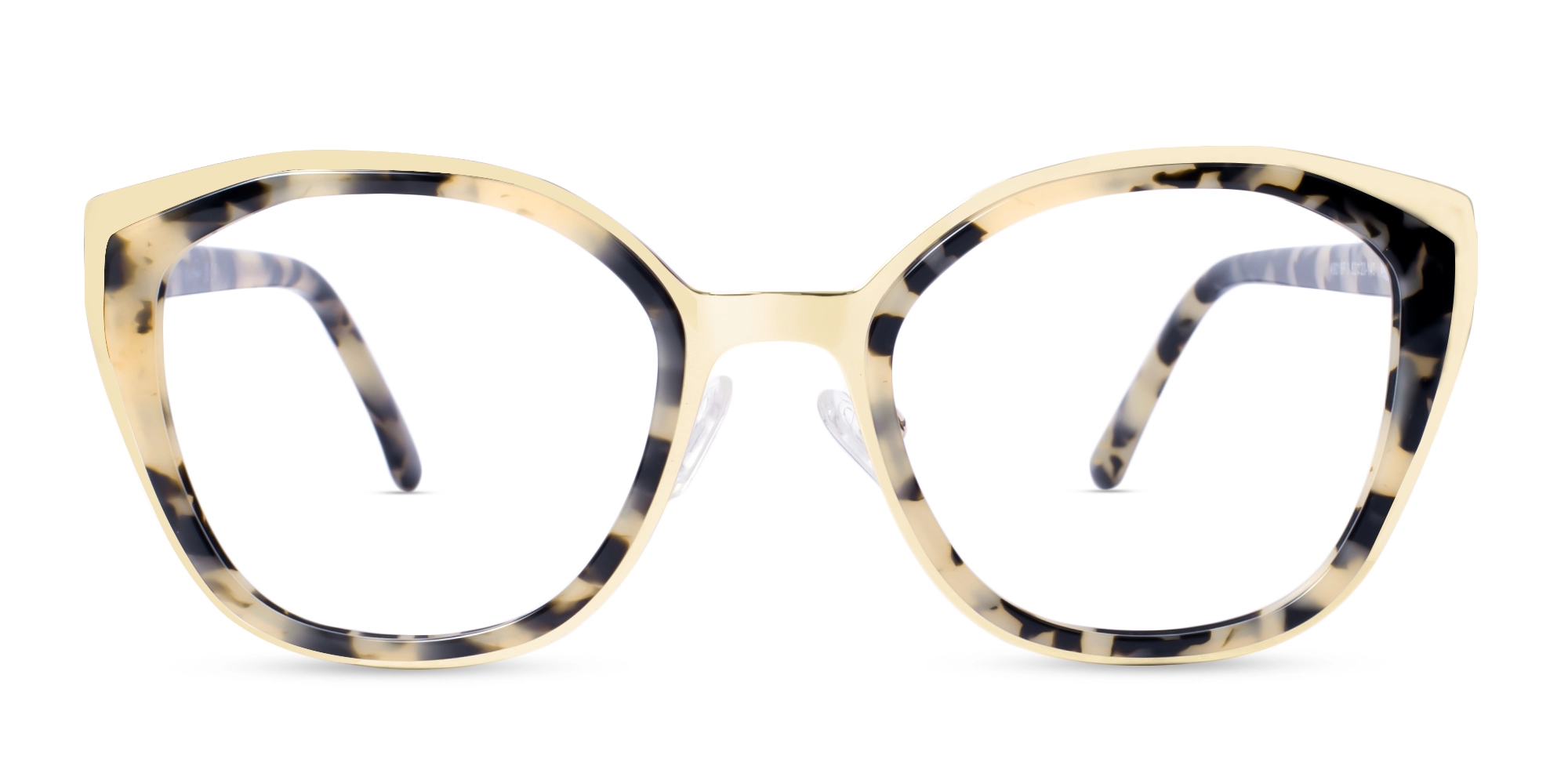 Marzipan Tortoise & Gold Geometric Glasses-1