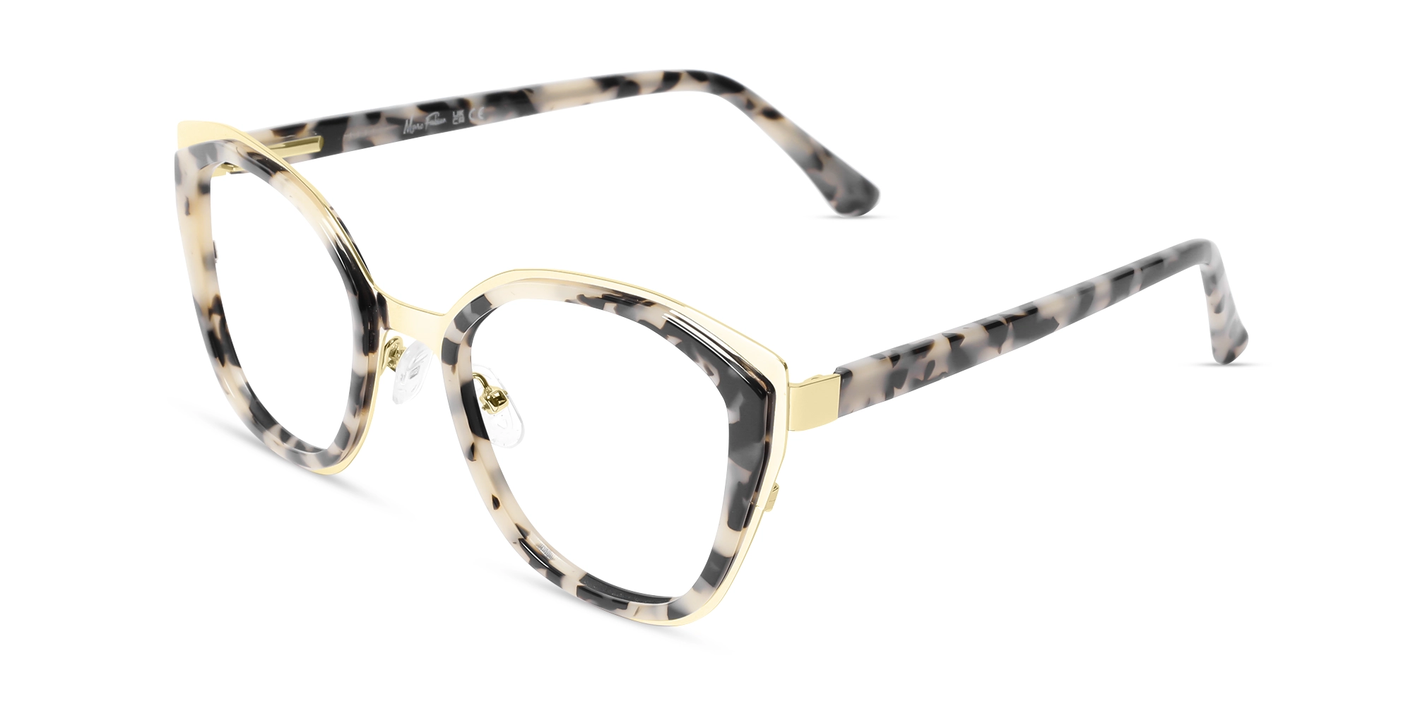 Marzipan Tortoise & Gold Geometric Glasses-3