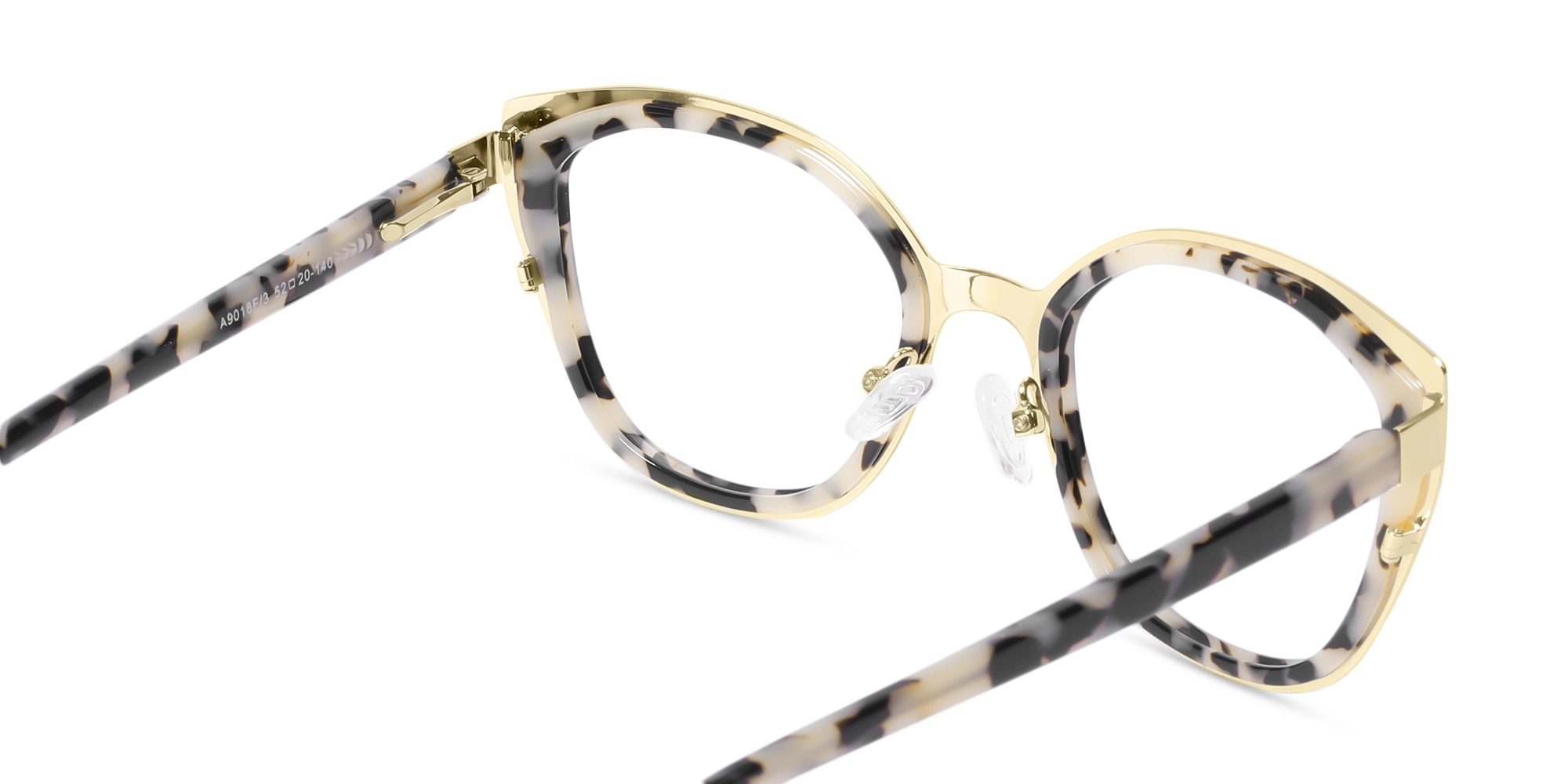 Marzipan Tortoise & Gold Geometric Glasses-5