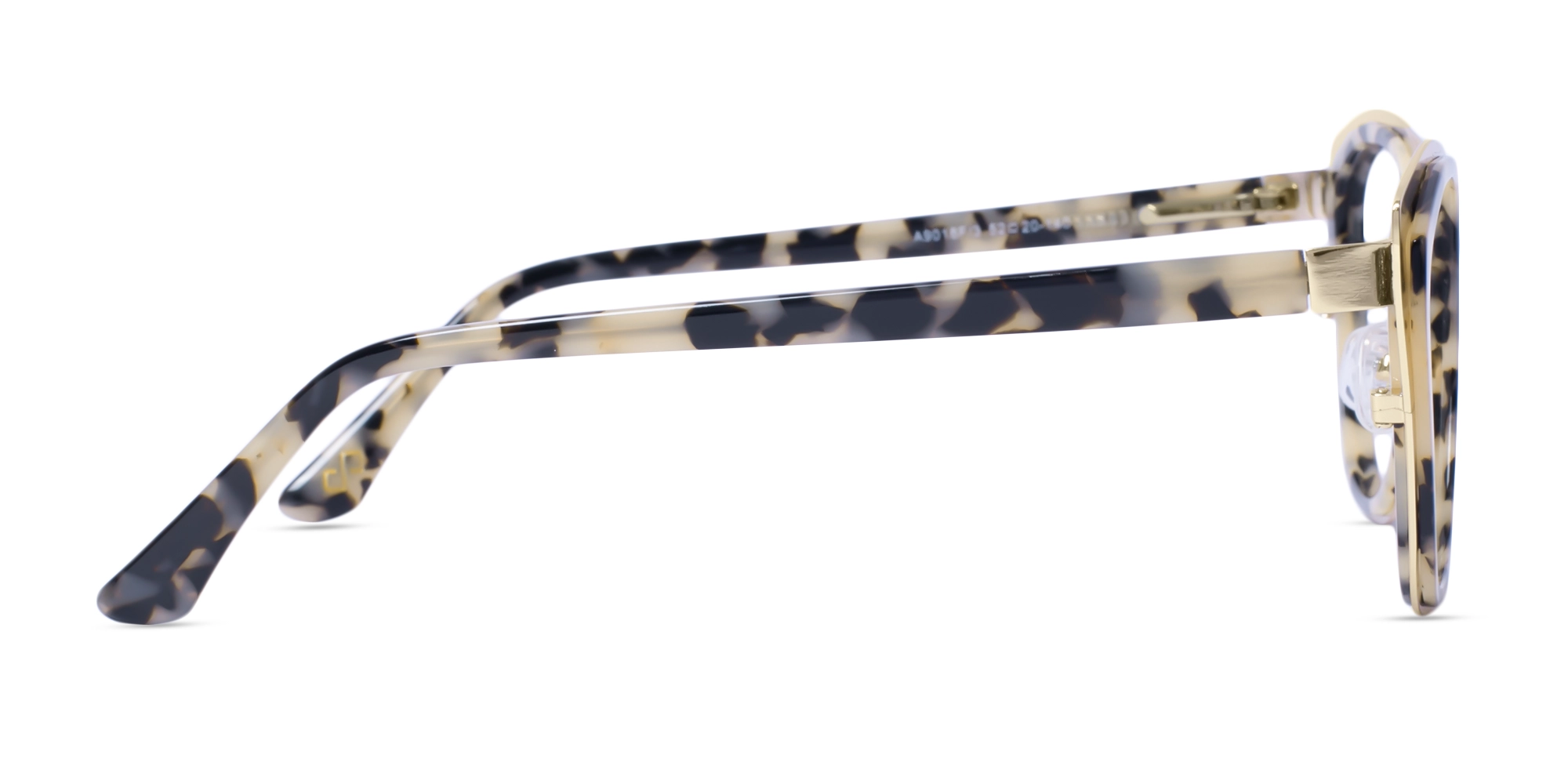 Marzipan Tortoise & Gold Geometric Glasses-4