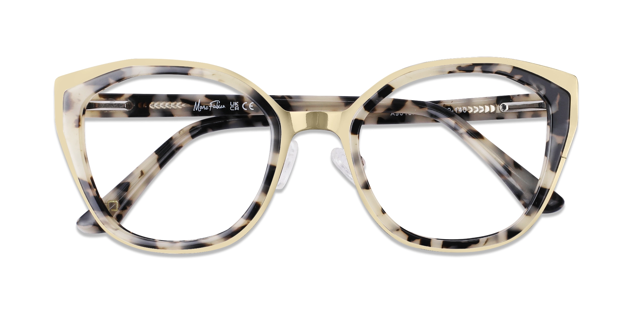 Marzipan Tortoise & Gold Geometric Glasses-6