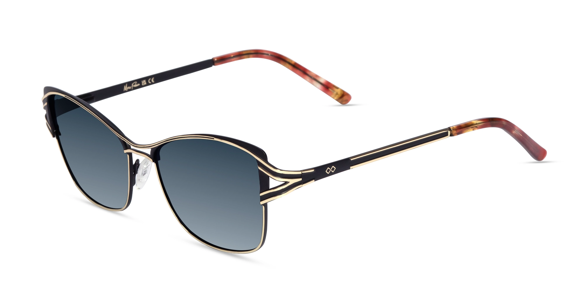 Champagne Gold & Black Butterfly Sunglasses-3 Champagne Gold & Black Butterfly Sunglasses-3