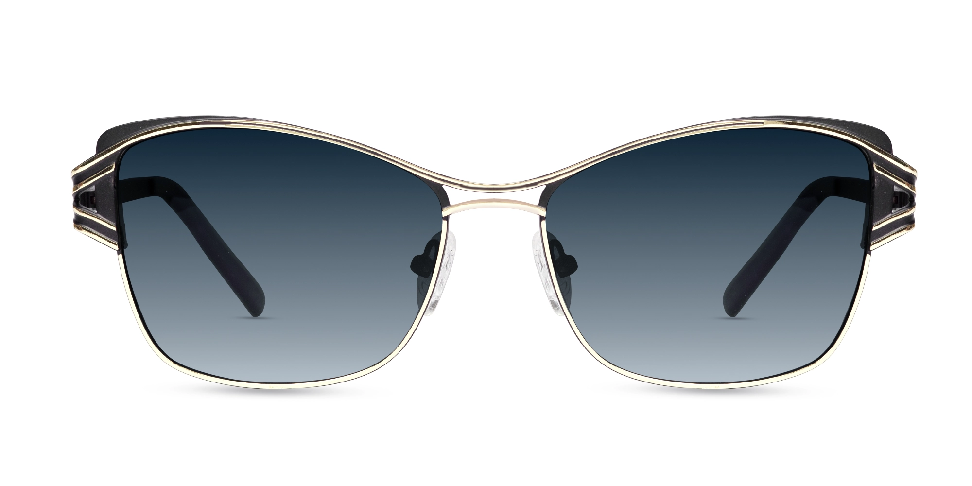 Champagne Gold & Black Butterfly Sunglasses-1 Champagne Gold & Black Butterfly Sunglasses-1