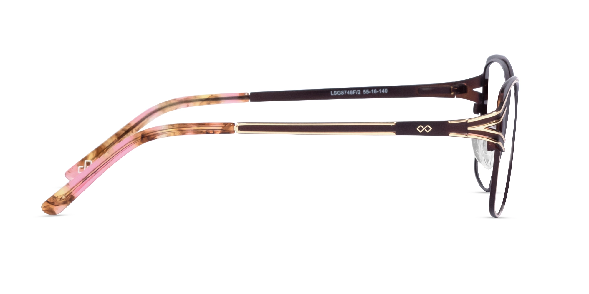Champagne Gold & Brown Butterfly Glasses-4