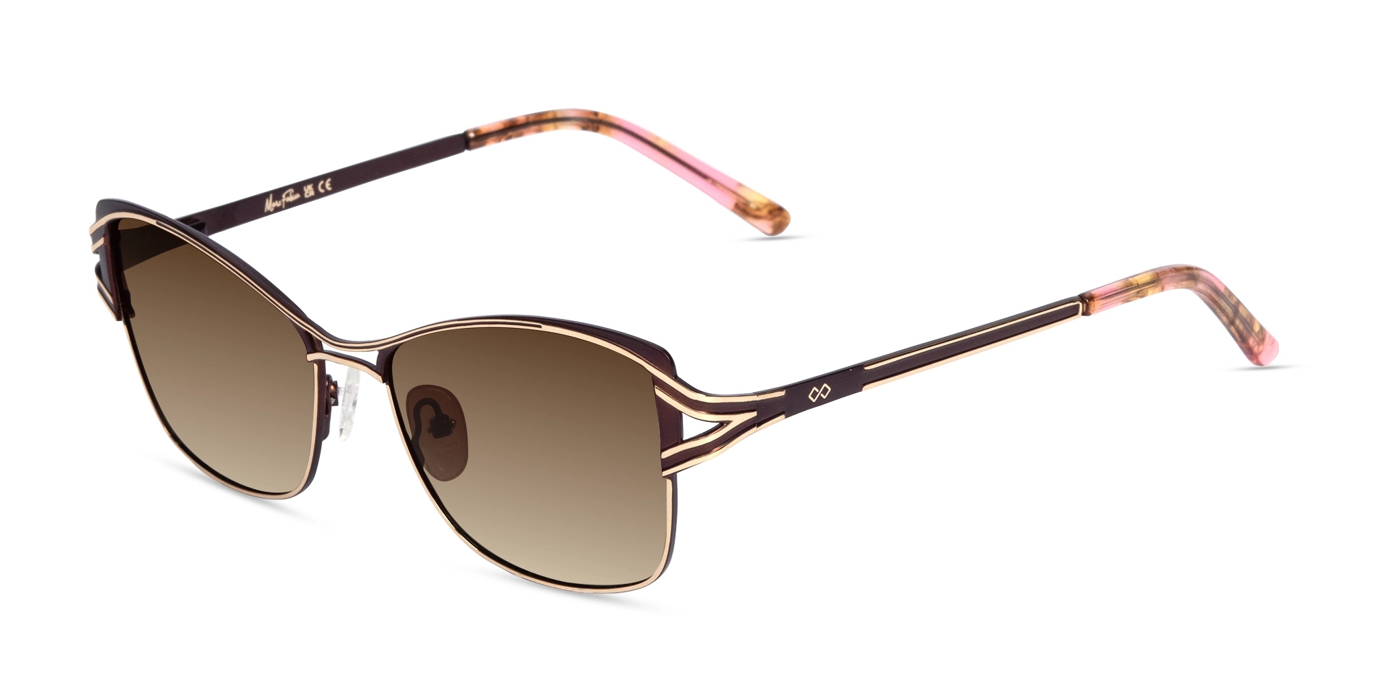 Champagne Gold & Brown Butterfly Sunglasses | Specscart-3 Champagne Gold & Brown Butterfly Sunglasses | Specscart-3