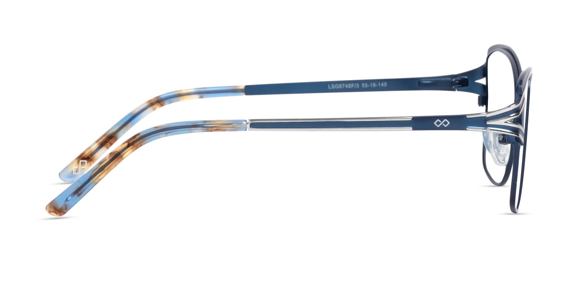 Silver & Blue Butterfly Glasses-4