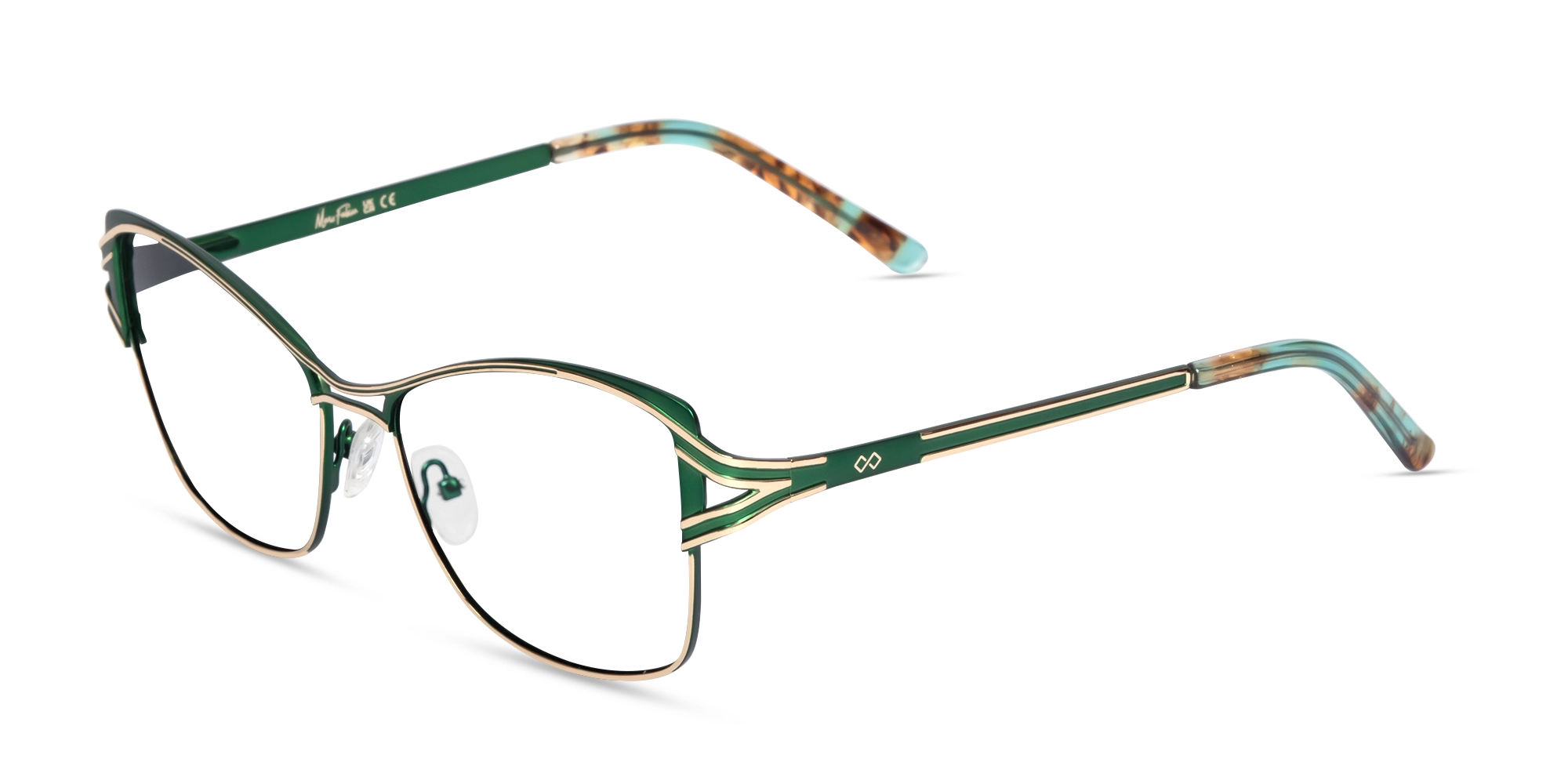 Green & Gold Butterfly Glasses-3