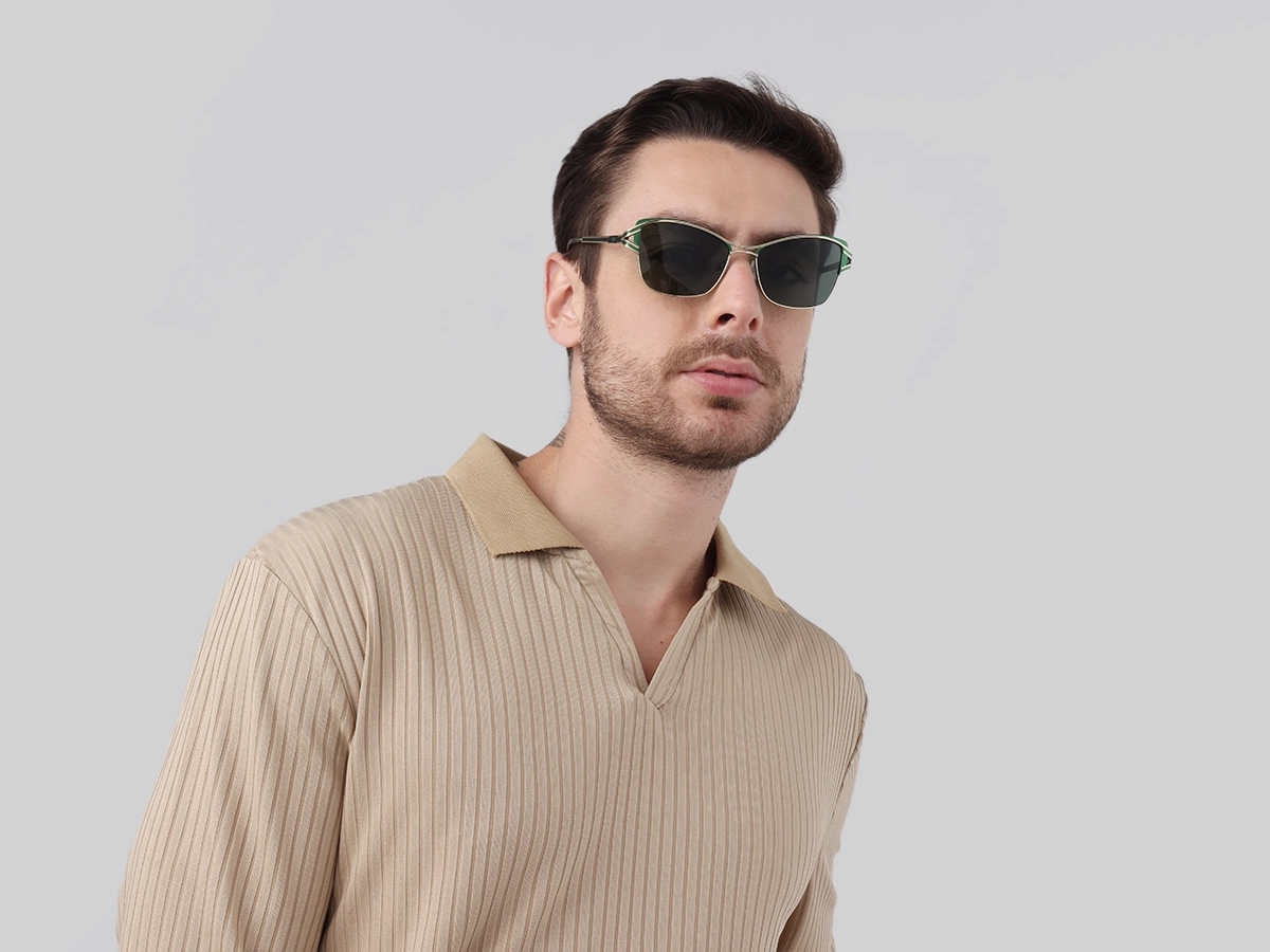 Green & Gold Butterfly Sunglasses | Specscart-41