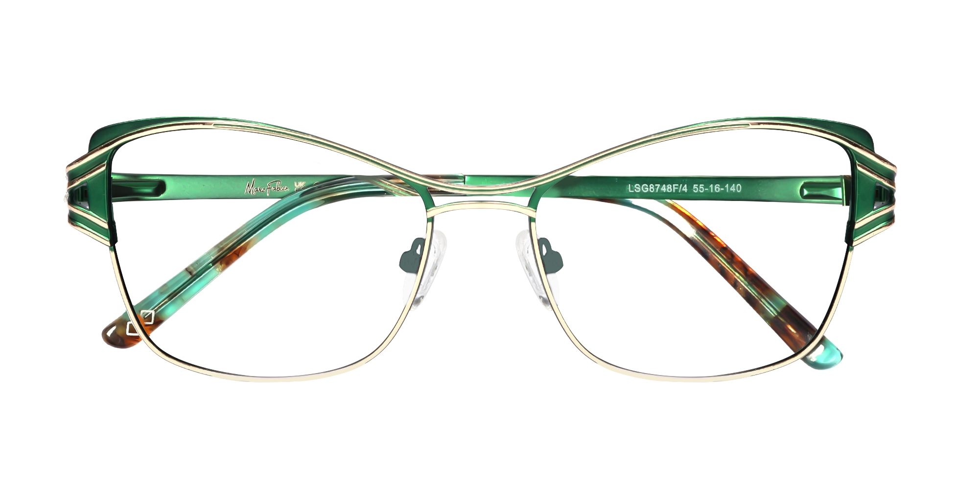 Green & Gold Butterfly Glasses-6