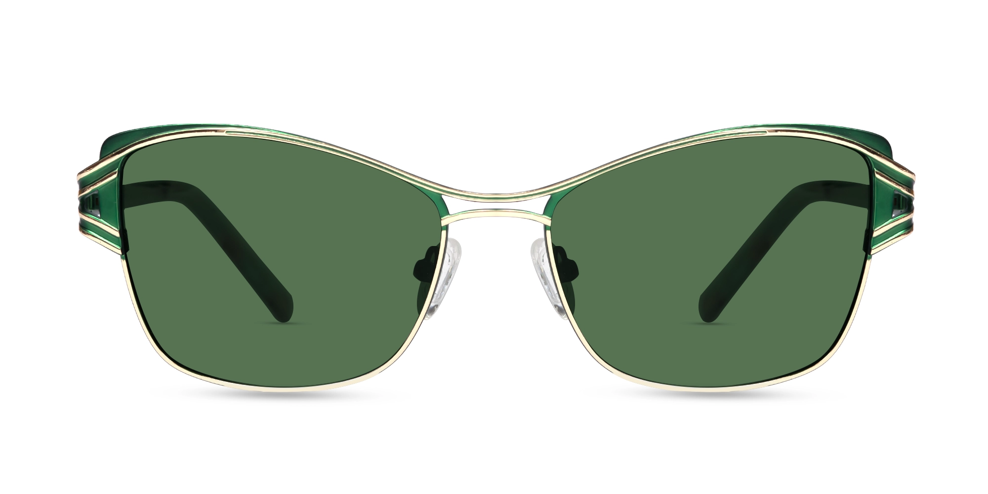 Green & Gold Butterfly Sunglasses | Specscart-1