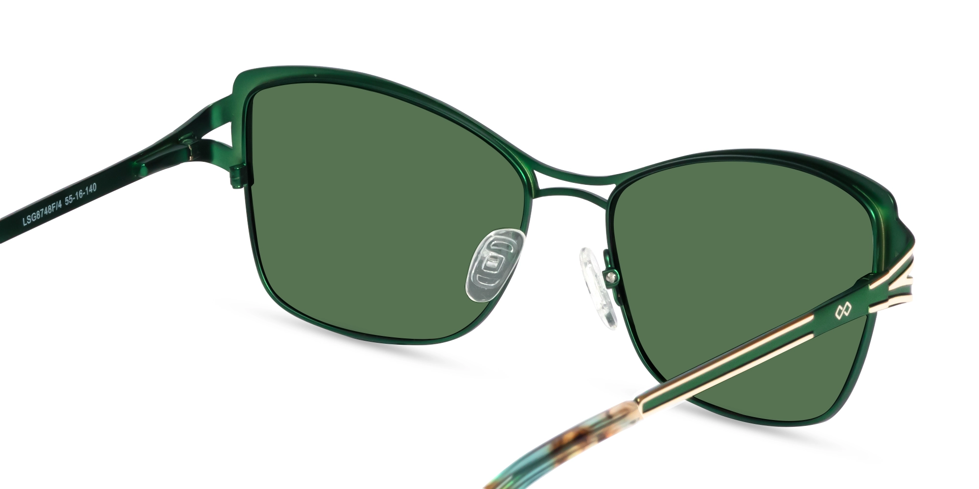 Green & Gold Butterfly Sunglasses | Specscart-5