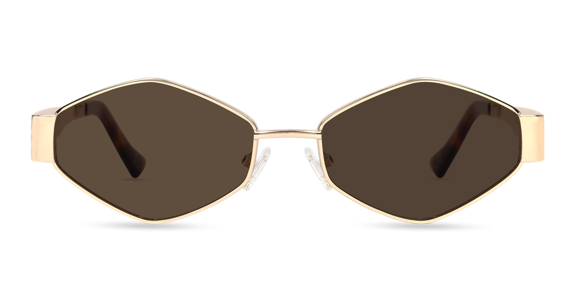 Champagne Gold & Tortoise Geometric Sunglasses-1 Champagne Gold & Tortoise Geometric Sunglasses-1