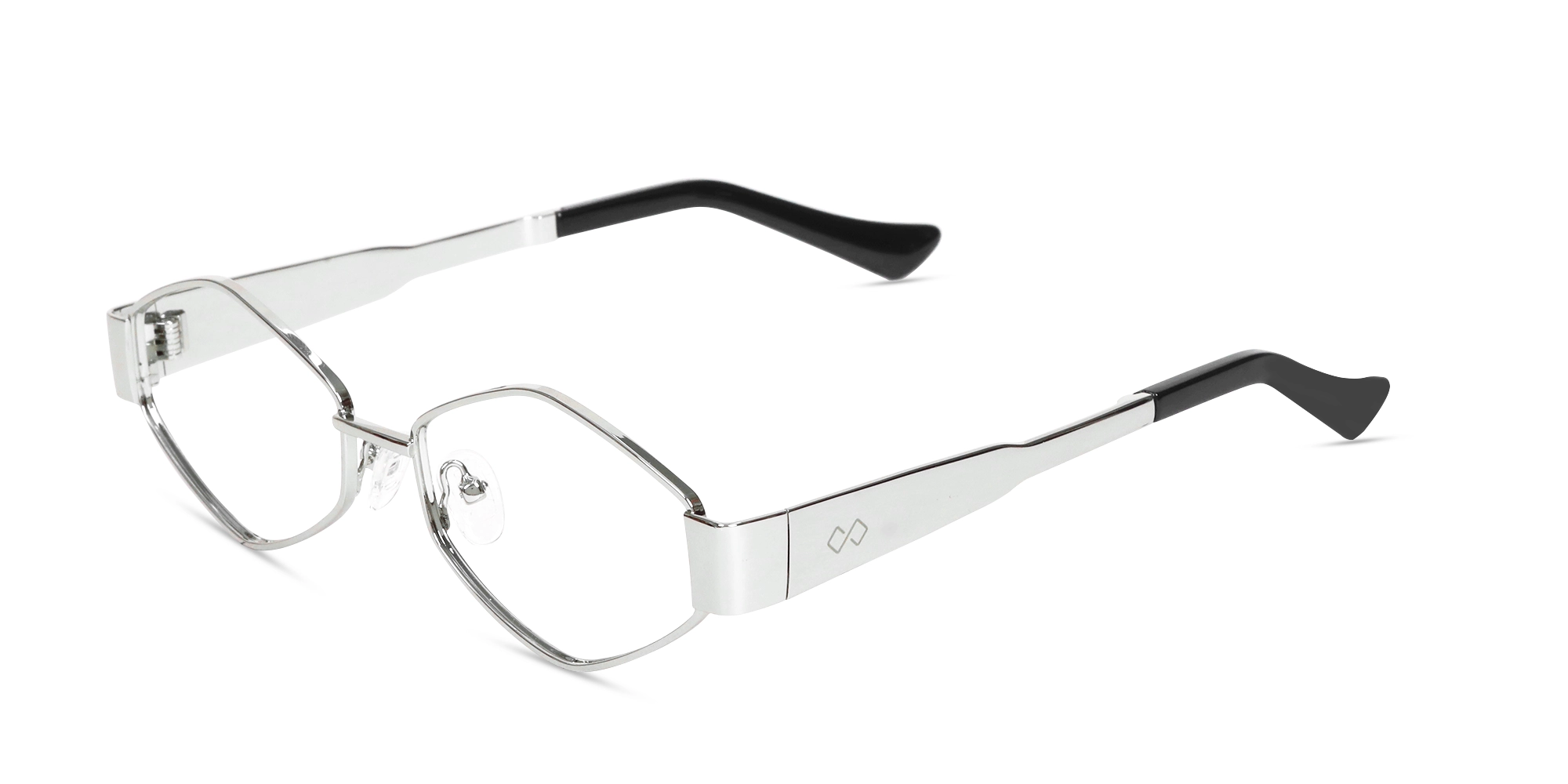 Eye-Catching Silver Geometric Glasses-3