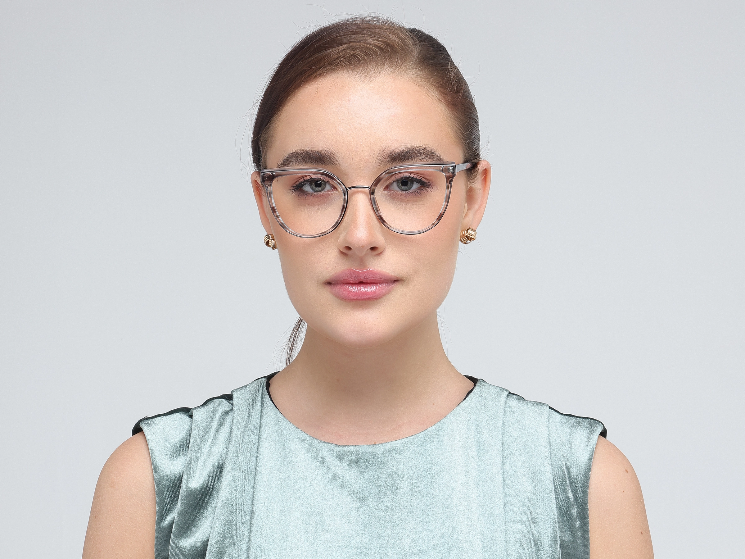 Silver Cat Eye Glasses