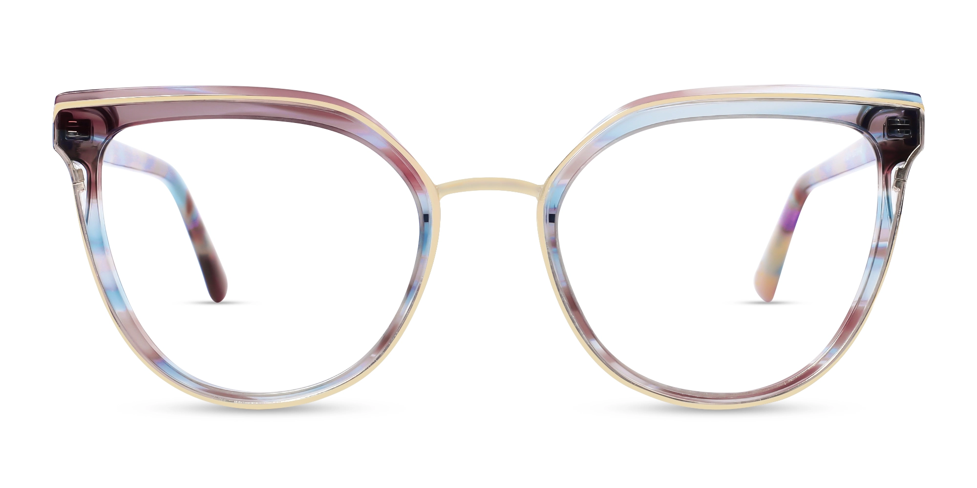 Silver & Crystal Prism Cat Eye Glasses Silver & Crystal Prism Cat Eye Glasses