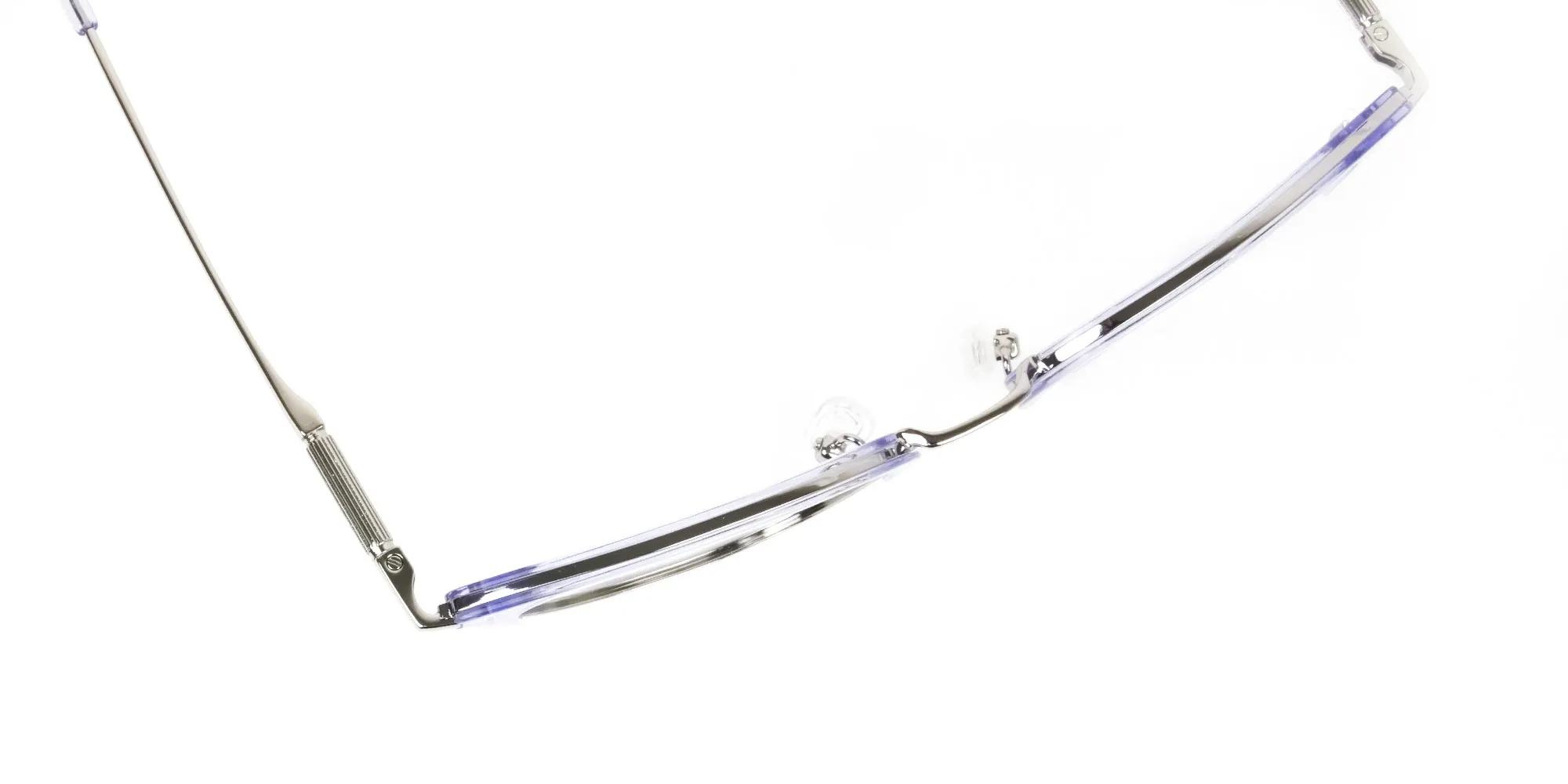 Silver & Crystal Periwinkle Purple Glasses - 2