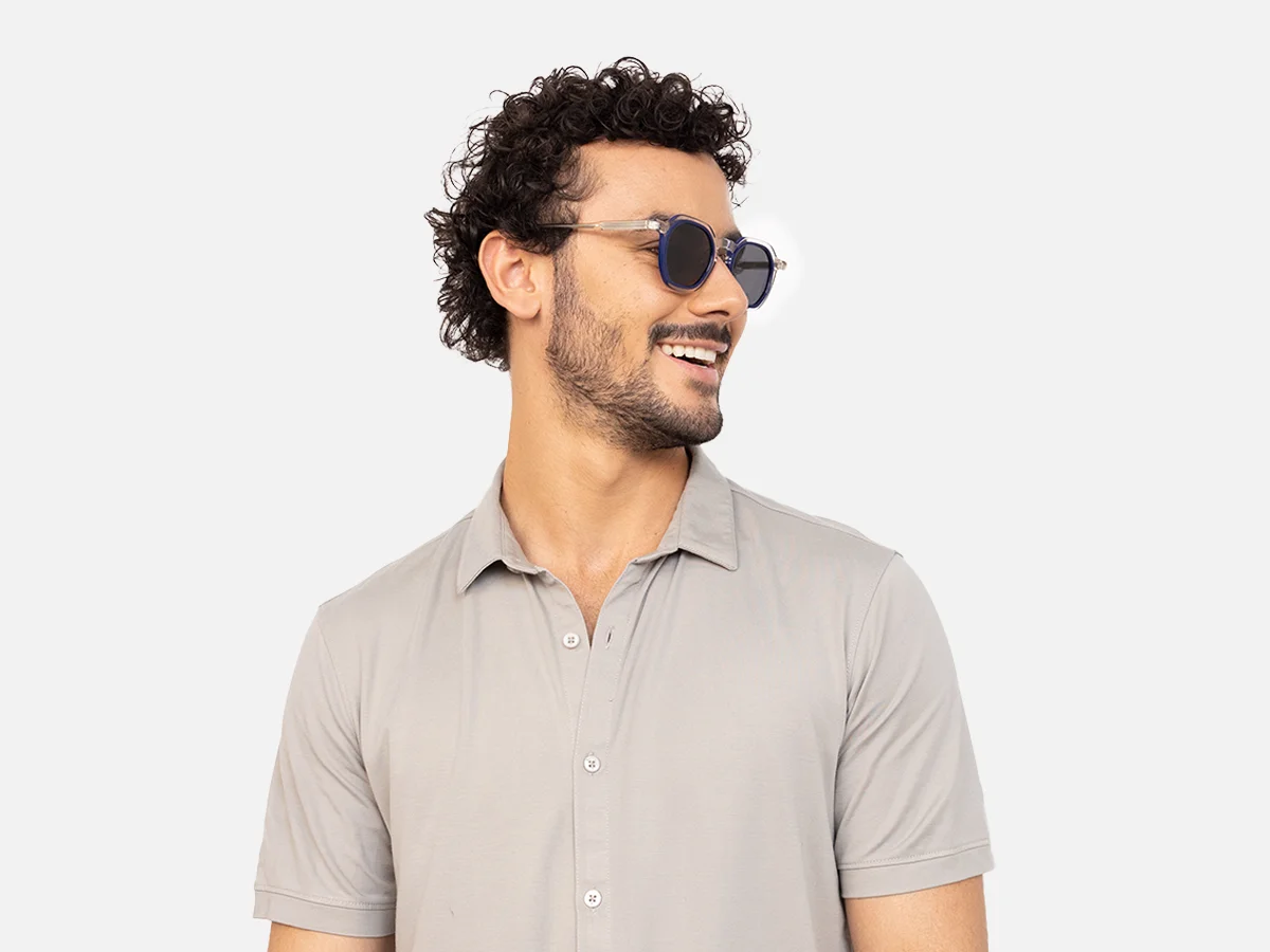 Transparent Blue Sunglasses-43