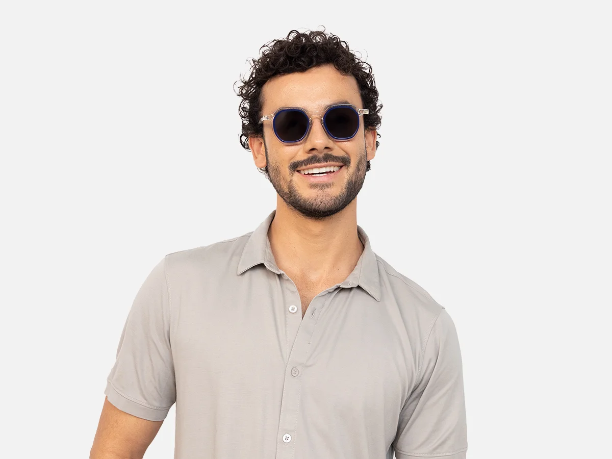 Transparent Blue Sunglasses-41