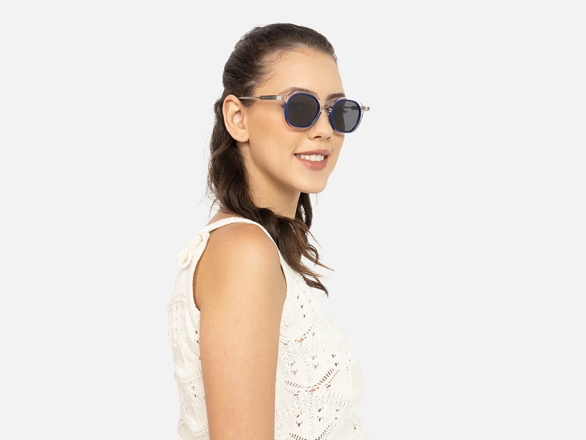 Transparent Blue Sunglasses-53