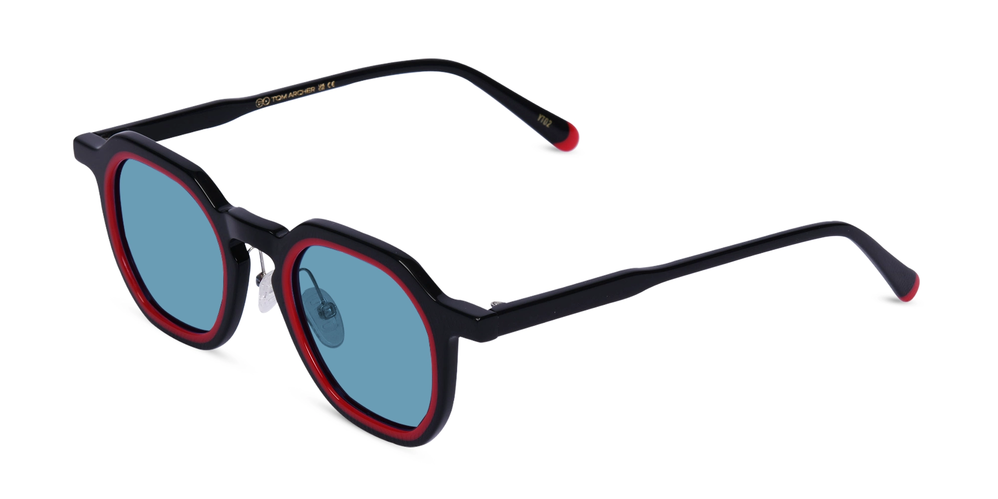 Black Geometric Frame Sunglasses-3