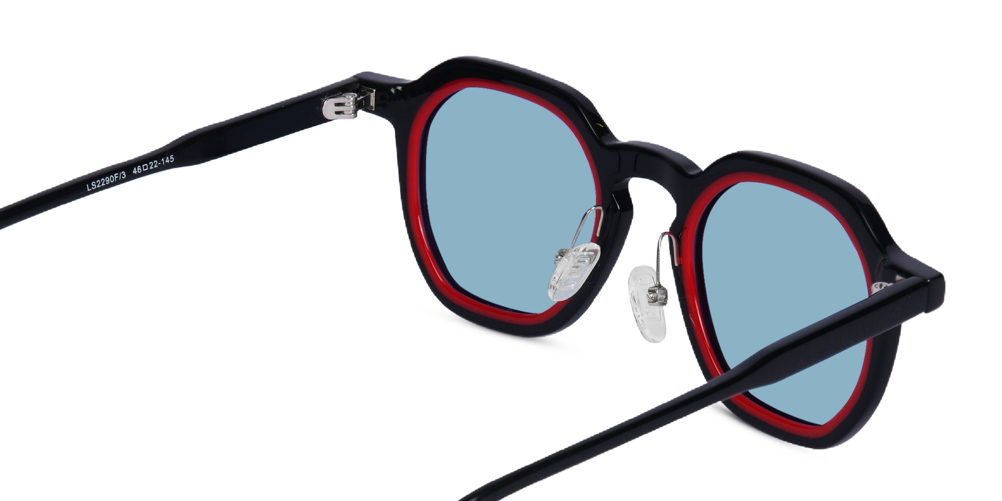 Black Geometric Frame Sunglasses-5