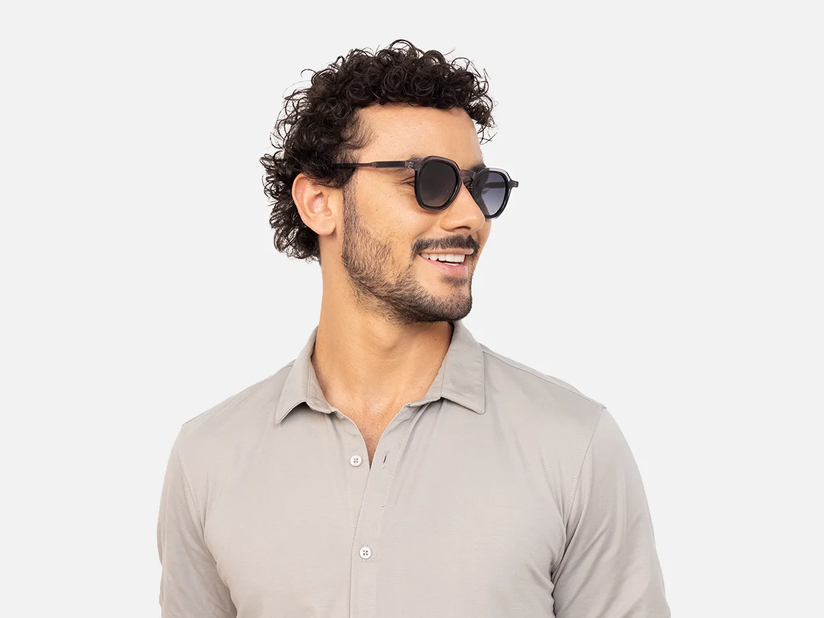 Transparent Grey Sunglasses-43