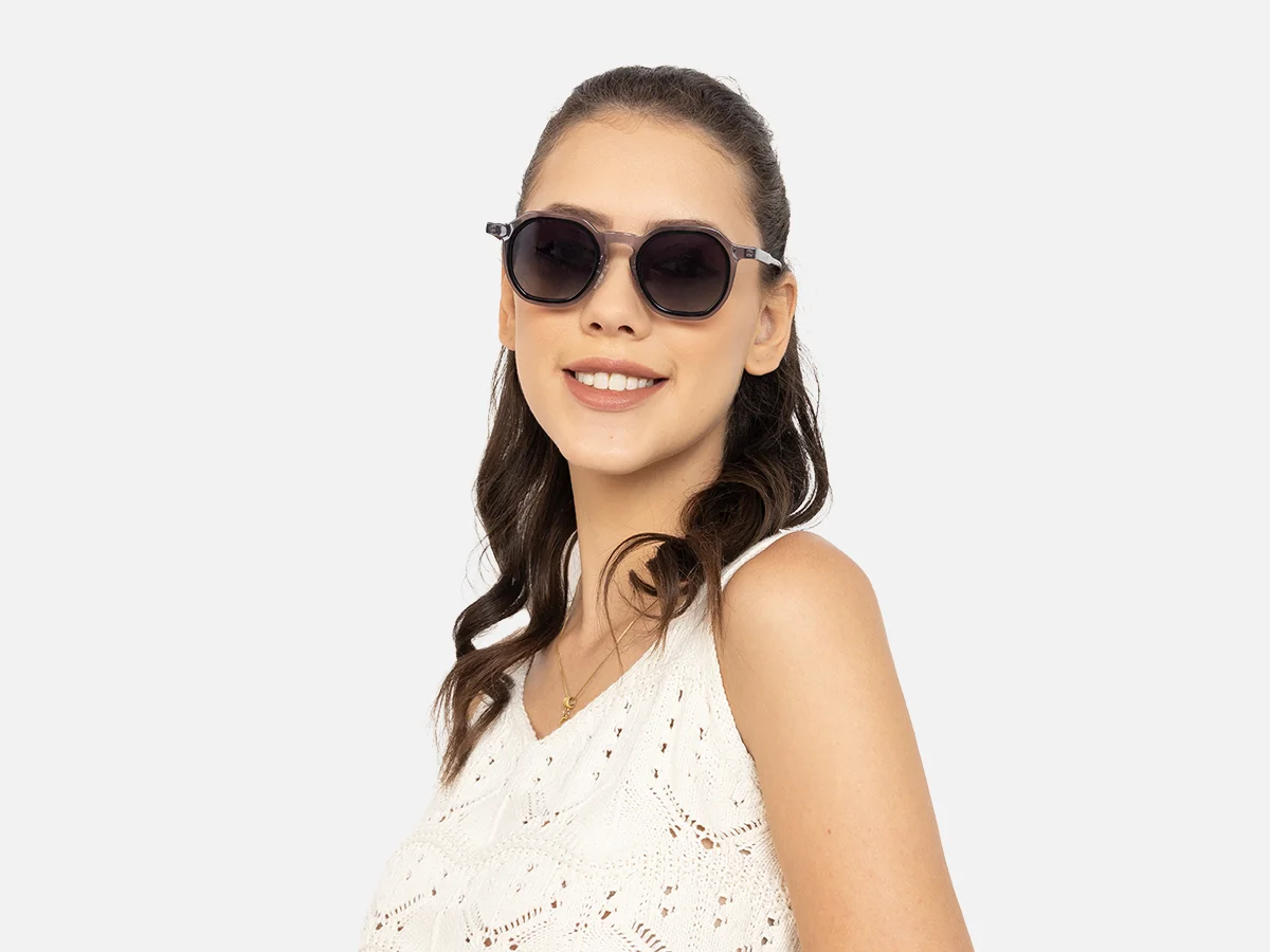 Transparent Grey Sunglasses-51