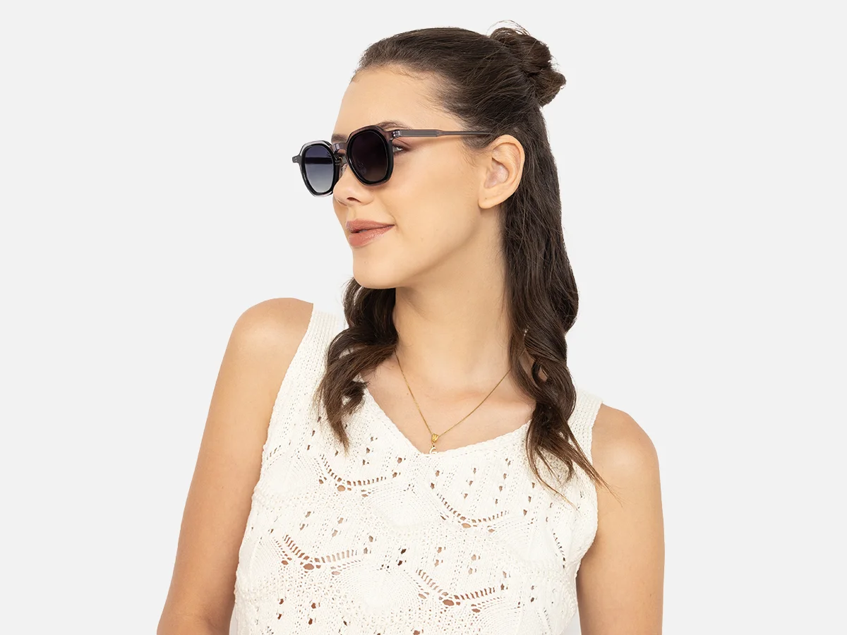 Transparent Grey Sunglasses-52