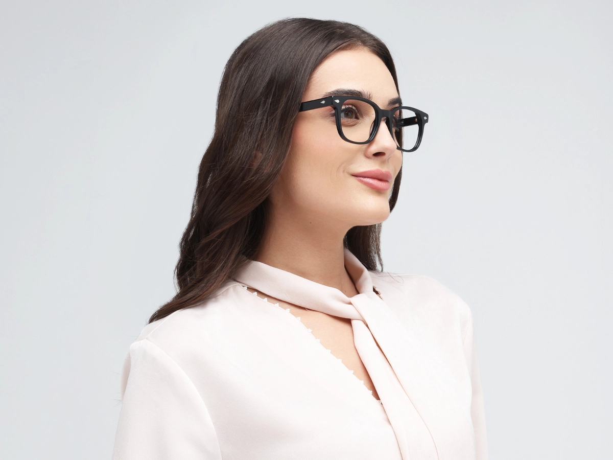 Black Rectangle Unisex Sunglasses-53