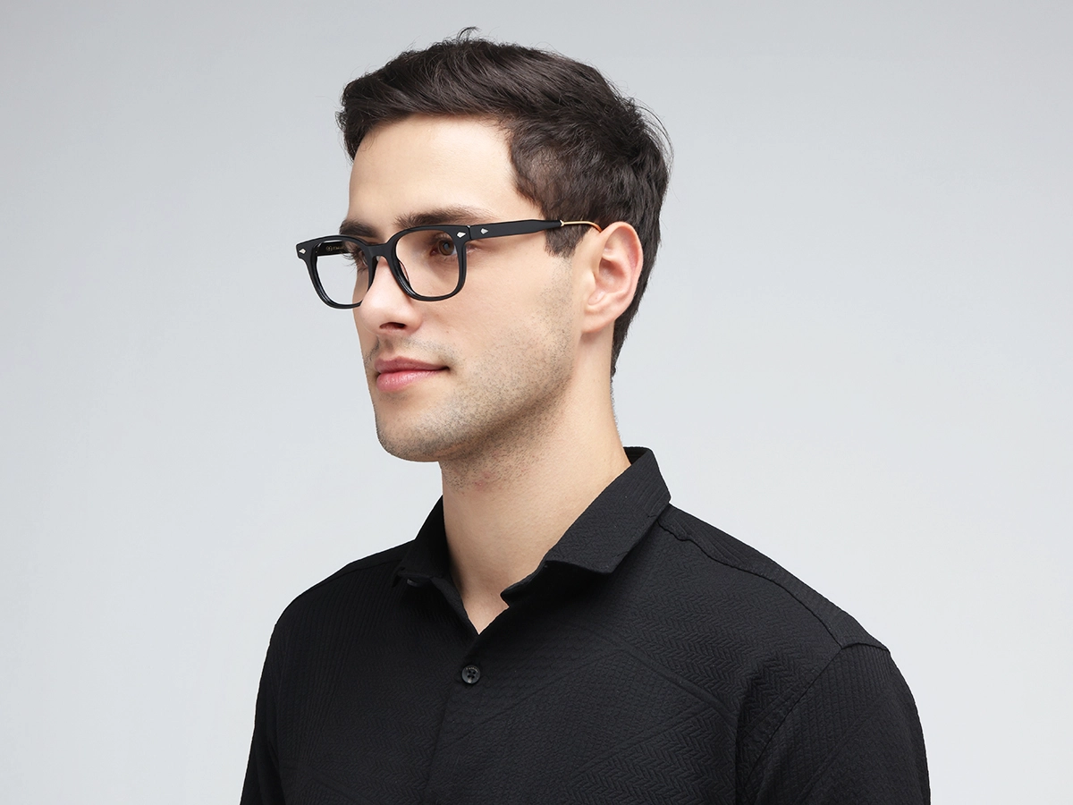 Black Rectangle Unisex Sunglasses-42